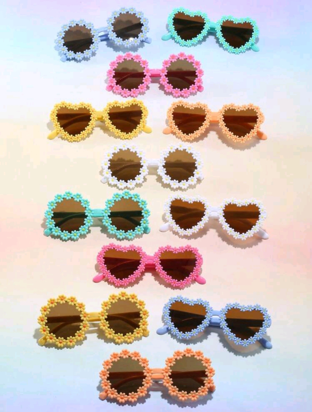1 Und - Lentes decorativos forma redonda y de corazón